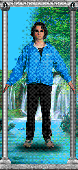 Vaisko in peaceful harmoniouchs environment with supple waterfall